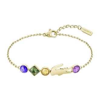 Módní pozlacený náramek s krokodýlem Deva 2040361 Lacoste