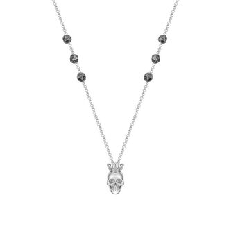 Luxusní ocelový náhrdelník s lebkou Rock Rebel PEAGN0001001 Police