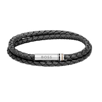 Elegantní kožený dvojitý náramek 1580489 Hugo Boss / Délka: 19 cm