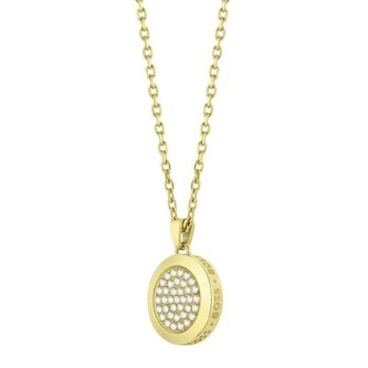 Oslnivý pozlacený náhrdelník s krystaly Medallion 1580300 Hugo Boss