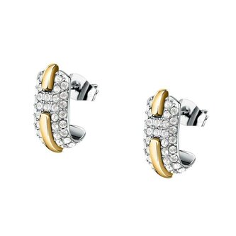 Kruhové bicolor náušnice s krystaly Concept TJAYY10 Trussardi