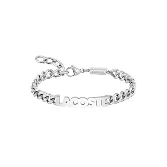 Stylový pánský náramek z oceli Script 2040476 Lacoste