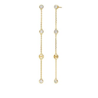 Dlouhé pozlacené náušnice s kubickými zirkony MKC1717CZ710 Michael Kors