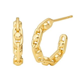 Fashion pozlacené náušnice kruhy Astor Link MKC171100710 Michael Kors