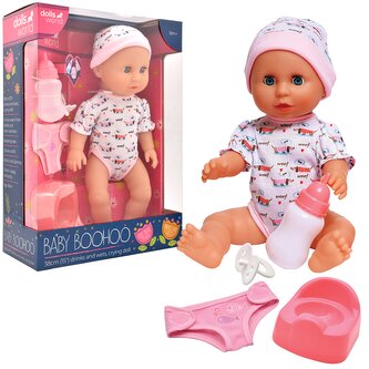 Dolls World - Miminko Baby Boohoo 38 cm pije, čůrá a pláče + příslušenství