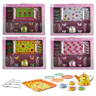 Čajová plechová sada s potiskem 19 dílná