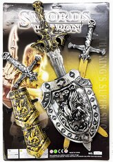 Dětská sada tří mečů se štítem