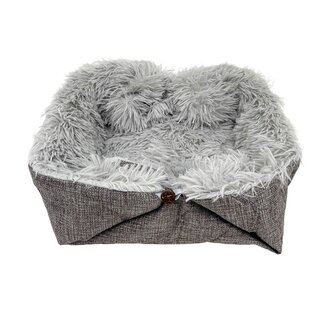 Pelech a podložka 2v1 Pets 60 x 50 cm  Světle šedá  / Šedá