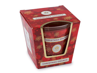 Vonná svíčka ve skle 120 g - 12 ks - 29 (Christmas Orange) oranžová