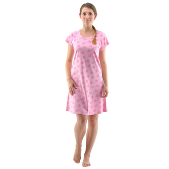 Dámská noční košile Gina růžová (19132-LRFMRF) XL