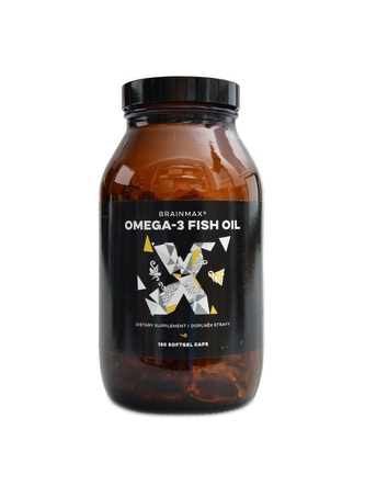BrainMax - Omega 3 fish oil 180 softgel kapslí