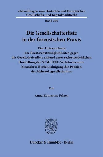 Die Gesellschafterliste in der forensischen Praxis