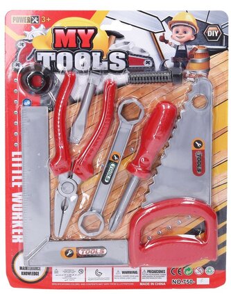 Set NÁŘADÍ na kartonu, červená