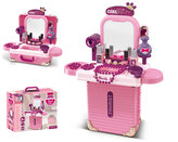 2v1 Malý kufr a kosmetický stolek se zrcadlem