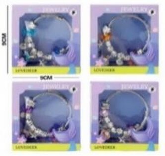 Bransoletka + charmsy 4 rodz 9x9cm