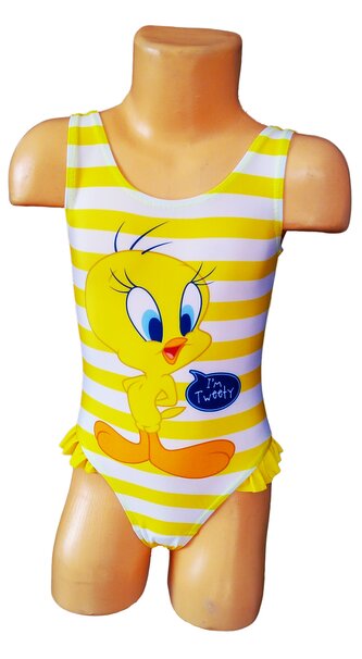 Dívčí plavky LOONEY TUNES TWEETY jednodílné žluté, velikost: 92/98