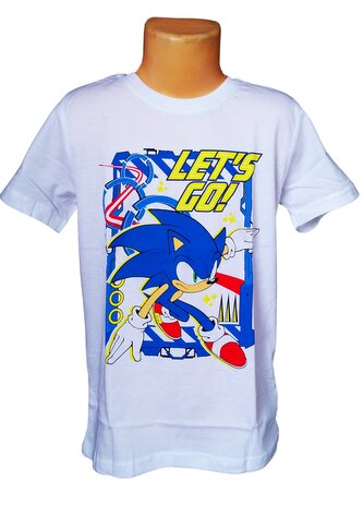 Chlapecké tričko SONIC LET´S GO krátký rukáv bílé, velikost: 110