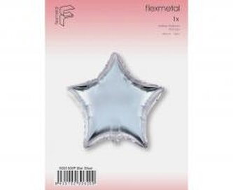 Balon foliowy Gwiazda srebrny 45cm