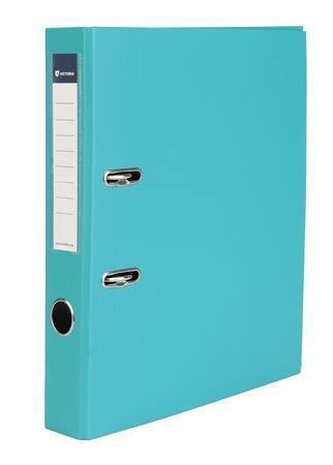 Pákový pořadač "Basic", tyrkysový, 50 mm, A4, PP/karton, VICTORIA OFFICE