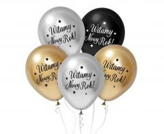 Balony Beauty&Charm Witamy Nowy Rok 33cm 5szt