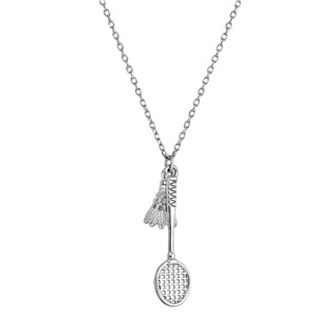 13059.3 Stříbrný náhrdelník badminton - sport