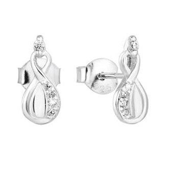 EG2828 Stříbrné náušnice nekonečno - nekonečno - ležatá osmička