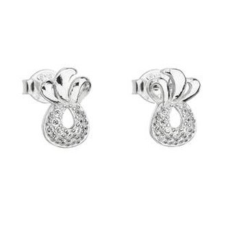 EG2162 Stříbrné náušnice ananas se zirkony