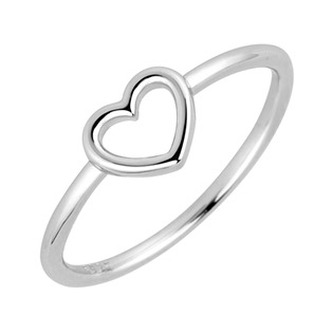 EG5117-54 Stříbrný prsten srdíčko - srdce