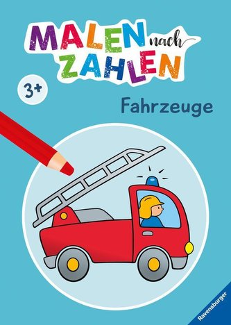 Malen nach Zahlen ab 3 Jahren: Fahrzeuge