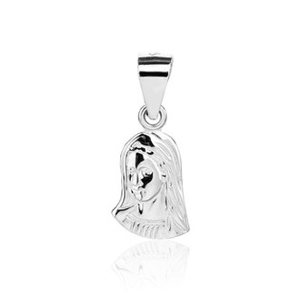 NB-4617 Stříbrný přívěsek madailon Madonka - náboženské