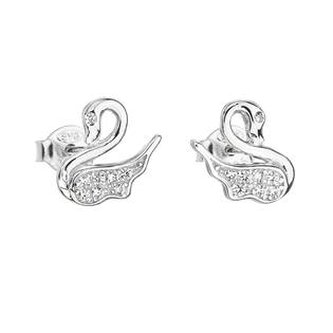 EG2139 Stříbrné náušnice labuťe