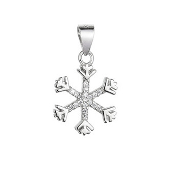 EG1228 Stříbrný přívěsek sněhová vločka