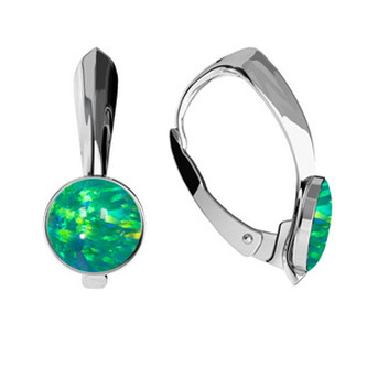 NBP37-OP11 Stříbrné opálové náušnice