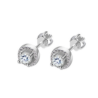 NB-3743 Stříbrné šroubovací náušnice