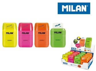 Temperówko-Gumka Compact Fluo (16szt) MILAN