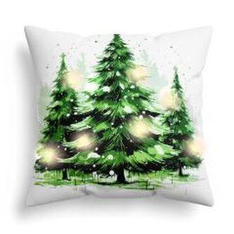 Poduszka LED. Choinki