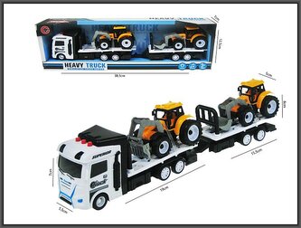 Auto z przyczepą ze światłem i z dźwiękiem