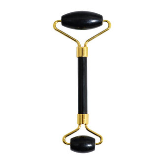 Černý bian jadeitový masážní roller na obličej Venoc