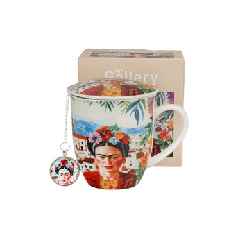 Kubek z zaparzaczem z zawieszką MEXICAN ART RED