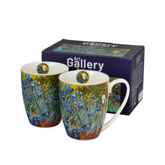 2 kubki classic IRISES inspired by Van Gogh