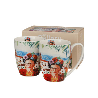 2 kubki classic MEXICAN ART RED