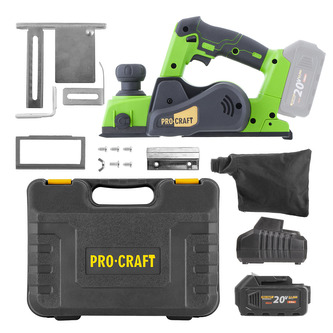 Sada aku hoblík Procraft PE20BL s baterií 20V 4Ah a nabíječkou 20/1 | SPE20BLbb-20/4-20/1