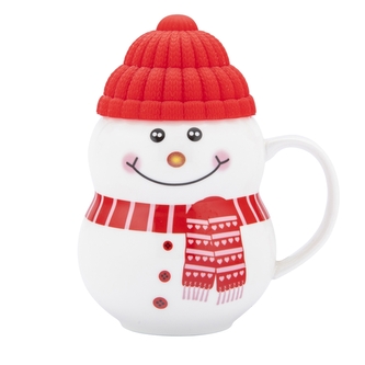 KUBEK ZIMOWY NBC 380 ML Z SILIKONOWĄ CZAPECZKĄ BAŁWANEK A W OPASCE