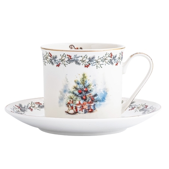 MAGIA ŚWIĄT FILIŻANKA ZE SPODKIEM NBC 220 ML W OPASCE