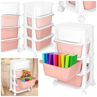 Skříňka na kolečkách 4 zásuvky SPRINGOS HA0212