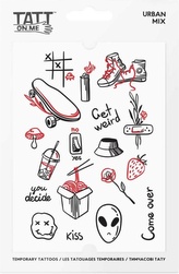 TATTonMe Voděodolné dočasné tetovačky Ve městě mix, věk: 3+