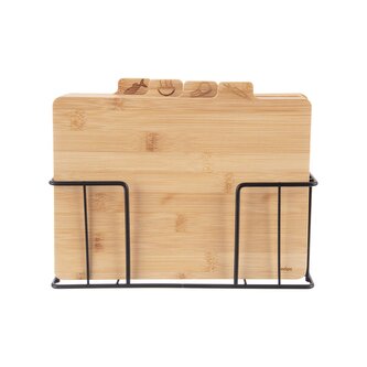 Prkénko bambus/kov krájecí set 4 ks