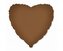 Balon foliowy 46cm Serce matowe Choco Brown