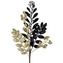 Gałązka złoto-czarne listki zdobione brokatem dł. 68cm, Ziemia Obiecana
