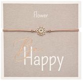 Bransoletka Gifty Be Happy pozłacana rose gold Flower, MFP